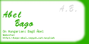 abel bago business card